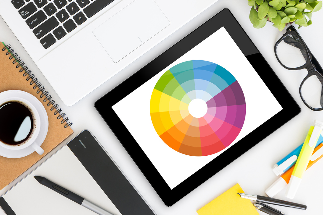 creative graphic design desk